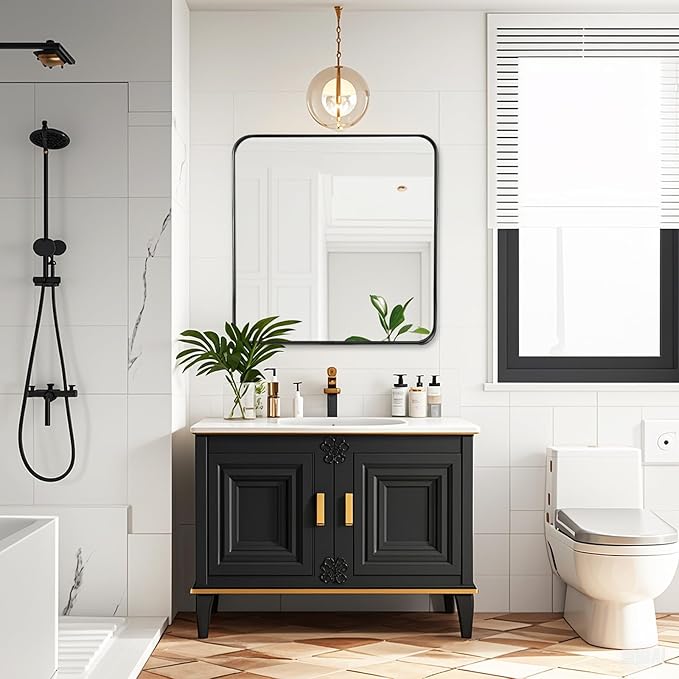 Fabuday Black Sink Mirror for Bathroom - Image 4