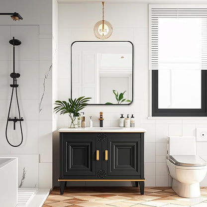 Fabuday Black Sink Mirror for Bathroom - Image 4