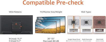 Amazon Basics Full Motion Articulating TV Wall Mount, - Image 2
