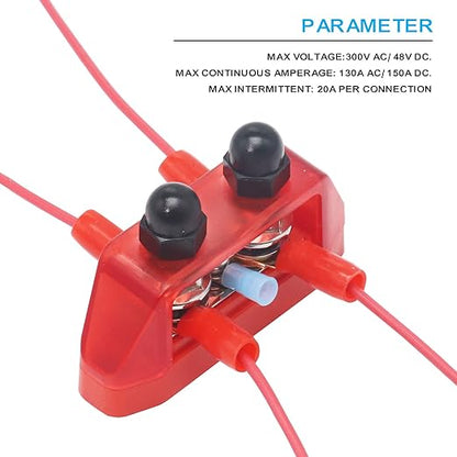 Recoil S2P-516 Busbar Dual 5/16” Studs and #8 Screw Terminal Power Distribution - Image 5