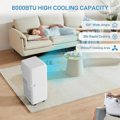 Portable Air Conditioners 8000 BTU, Remote Control AC Unit - Image 3