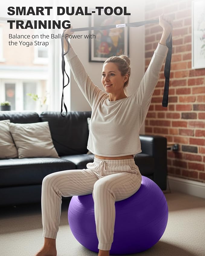 Trideer Exercise Ball for Yoga, Pilates & Fitness – Stability Ball Equipment - Image 5