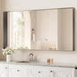 Koonmi 30x60 Inch Black Metal Framed Bathroom Mirror by KOONMI