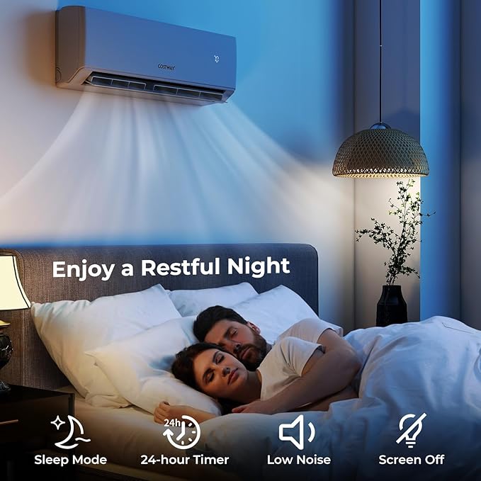 COSTWAY 30k Dual 2 Zone Mini Split Air Conditioner, 23 SEER2 12000 BTU+ 18000 - Image 6