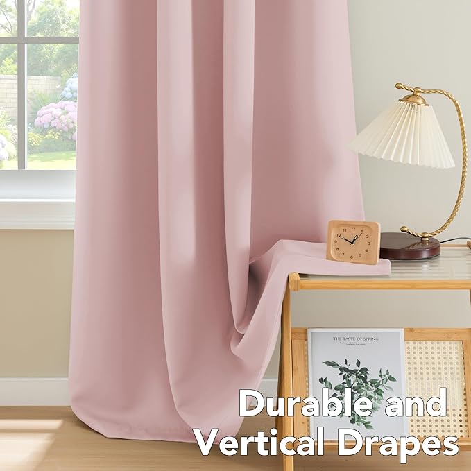 H.VERSAILTEX Pink Curtains for Bedroom Thermal Insulated Living Room Curtains - Image 8