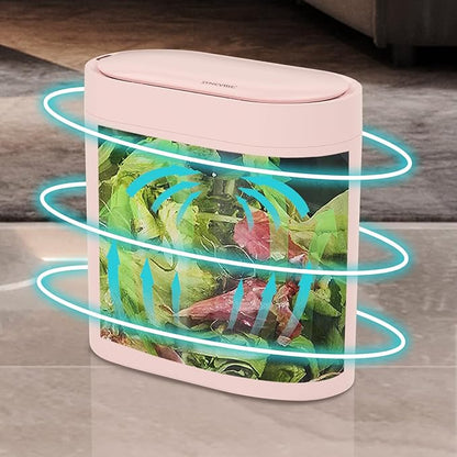 Bathroom Trash Can with Lid 2 Gallon Slim Motion Sensor Garbage Can Narrow - Image 3