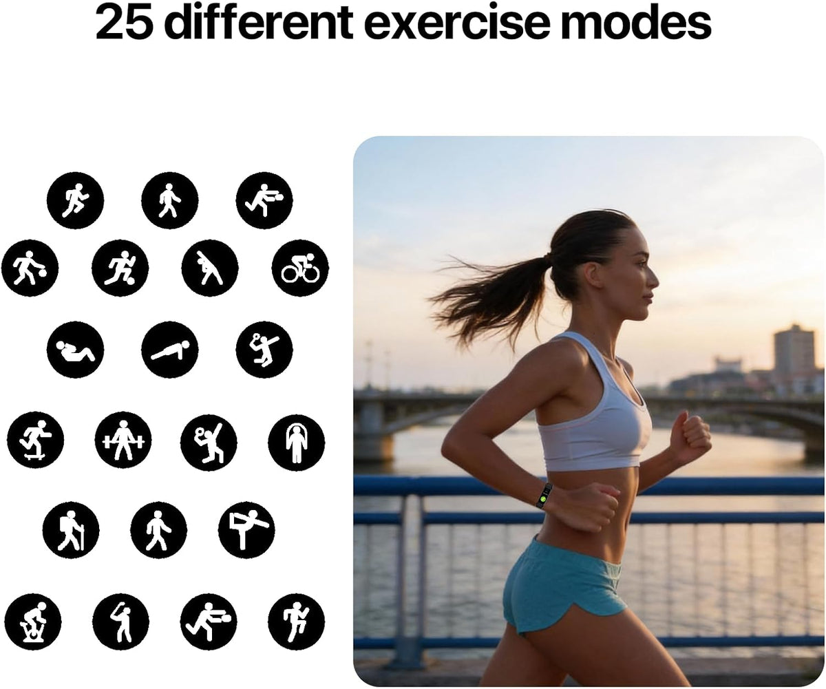 fitness tracker with step/distance/calories counter for women men, view 9