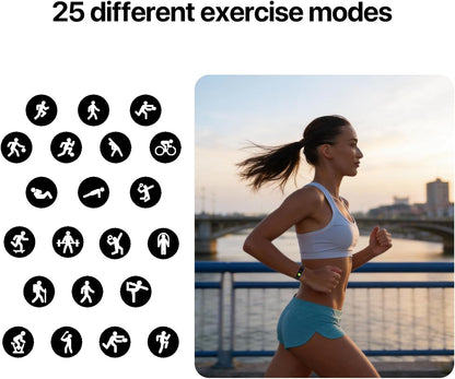 fitness tracker with step/distance/calories counter for women men, view 9