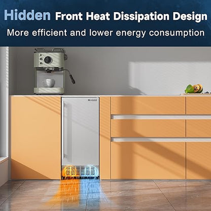 Coolski 15" W Commercial Under Counter Ice Maker Machine, Stainless Steel - Image 3