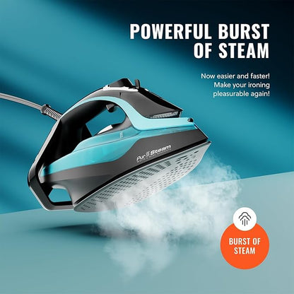PurSteam SteamTech Elite 1750W Steam Iron, Digital Temp Control & LED Display - Image 5