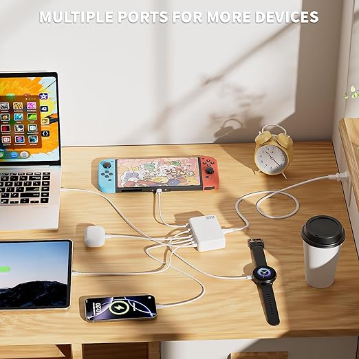USB C Charger Block, 200W Type C Charger Fast Charging, 8 Port USB C & A - Image 6