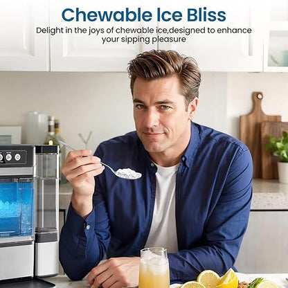 Chewable Crunchable Countertop Nugget Ice Maker，with Side Water Tank, 41 Lbs in - Image 3