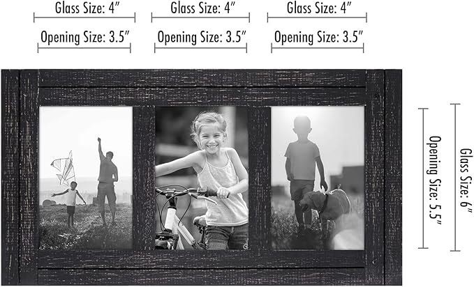 Americanflat Hinged 4x6 Triple Picture Frame - Image 2
