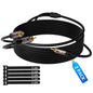 RCA Y-Adapter Splitter Cable, 1 RCA Male to 2 RCA Male Stereo Audio Subwoofer by Kxable