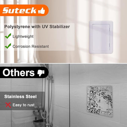 Suteck Plastic Access Panel for Drywall Ceiling 6 x 9 Inch Reinforced Plumbing - Image 3