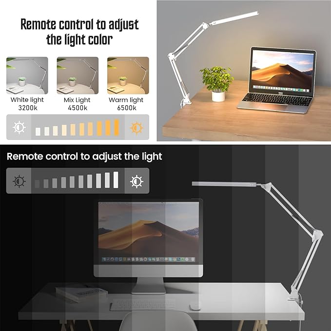 TROPICALTREE LED Desk Lamp for Home Office, Clamp-On - Image 2