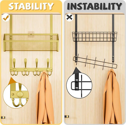 Kaiferty Over The Door Hooks Organizer, Coat Rack Over The Door Storage Hanger - Image 3