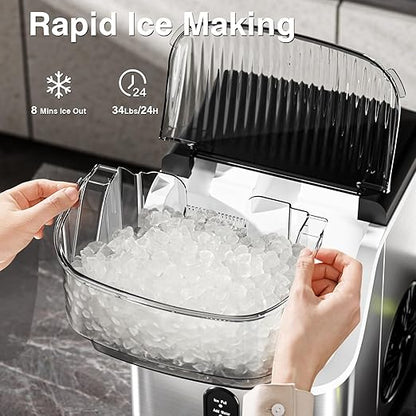 Antarctic Star Nugget Ice Maker Countertop, Chewable Nugget Ice Machine - Image 5