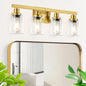 DIKAIDA Bathroom Vanity Light, 4-Light Modern Matte Gold Wall Sconce Lighting by DIKAIDALights