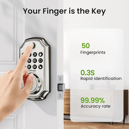 GHome Smart Door Lock KD30, Fingerprint Smart Deadbolt - Image 3