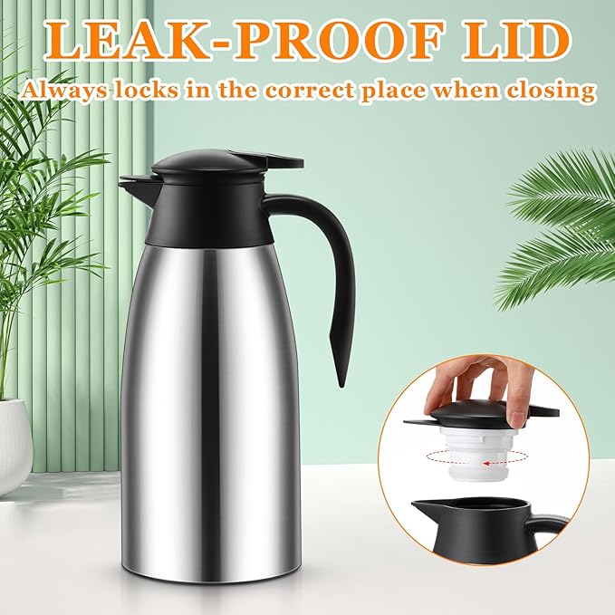 Norme 2 Pcs Thermal Coffee Carafe Insulated Stainless Steel Coffee Carafe - Image 5