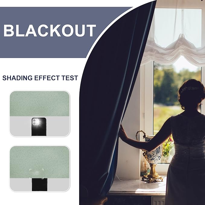 JIUZHEN Blackout Curtains for Bedroom - Image 2