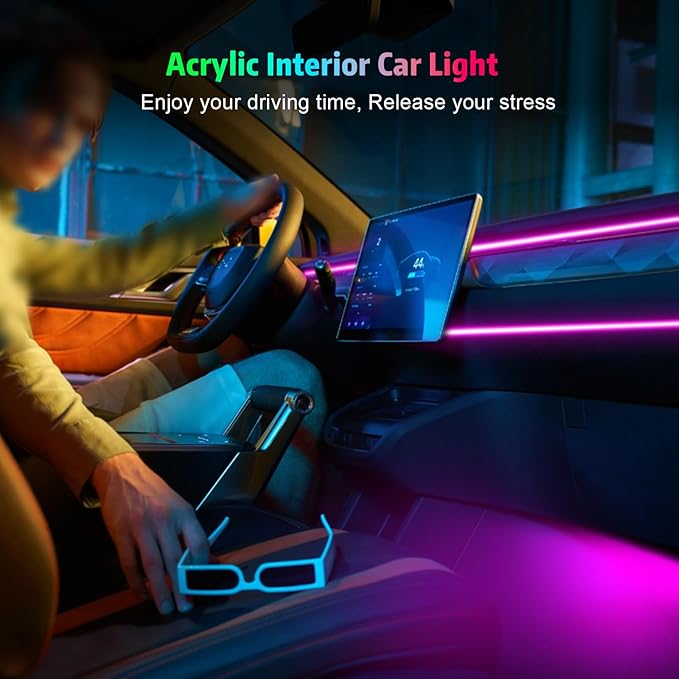 Acrylic Interior Car LED Strip Light, AMKI Car Neon Light - Image 7