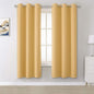 DUALIFE Yellow Curtains 63 Inches Long-Blackout Curtain Panels by DUALIFE