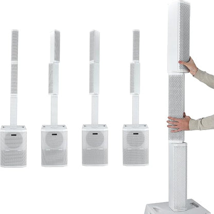 Rockville TITAN ARRAY SYSTEM White, 3200W Powered Column Array Speaker System - Image 3