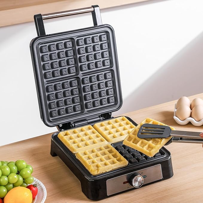 Waffles Maker Waffle Iron, 4 Belgian Square Waffle Maker, Belgian Waffle Maker - Image 9