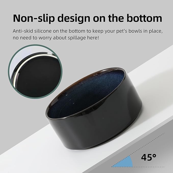 Ceramic 7.3inch Dog Bowl, Food and Water Bowl - Image 3