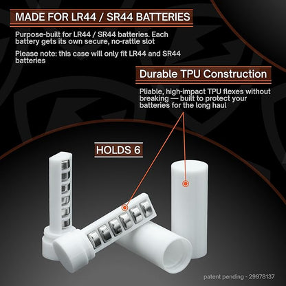 Slimline LR44 / SR44 Battery Case, Compact Durable TPU Organizer - Image 2