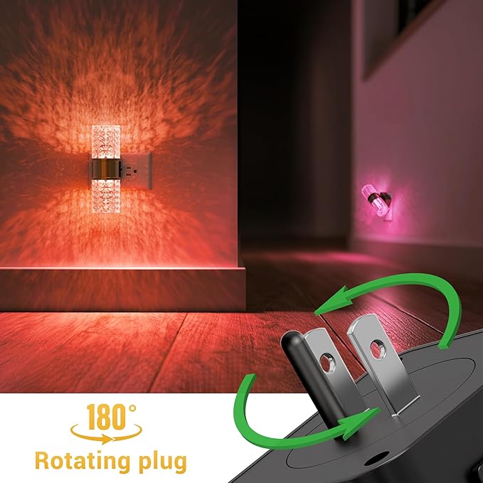 L LOHAS LED Night Light, Night Lights Plug into Wall, 2 Pack 10-Color RGB - Image 4