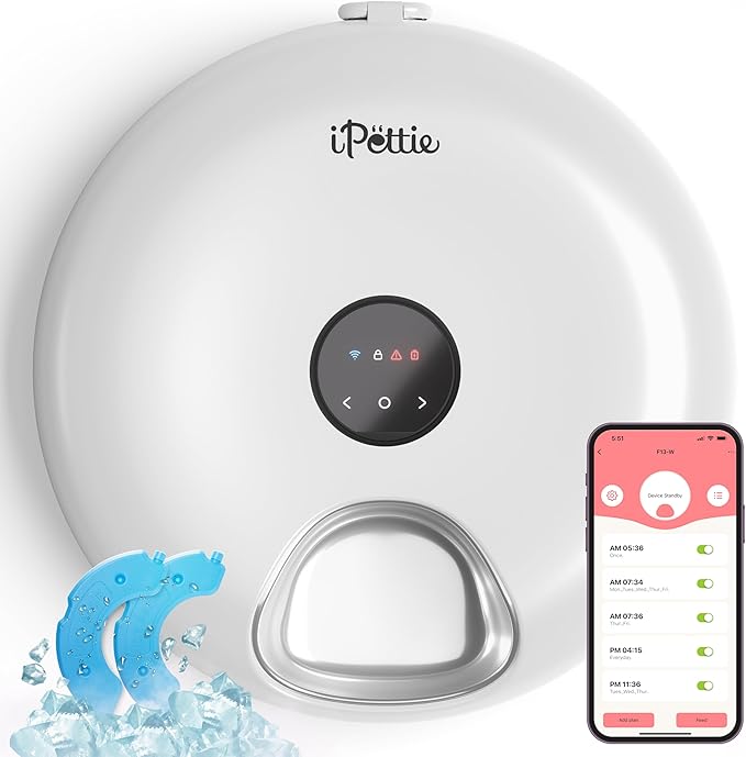 iPettie Donut Frost WiFi 6 Meal Automatic Wet Food Feeder by iPettie