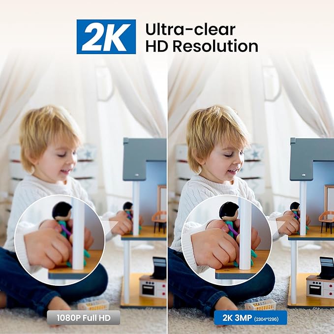 Cinnado Security Camera Indoor-2K 360° WiFi Cameras - Image 3