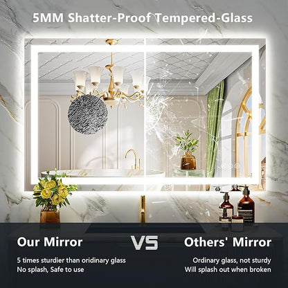 YEELAIT 48x30 Inch LED Bathroom Mirror - Image 6