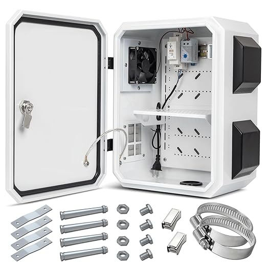 Outdoor Electrical Box with Thermostat and Fan, Cold-Rolled Steel Plate by Namunanee