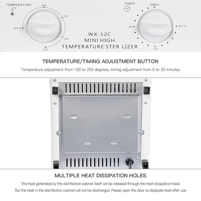 1000w High Temperature Sterilizer, 12l Multifunctional Sterilizer W/2* Trays - Image 5