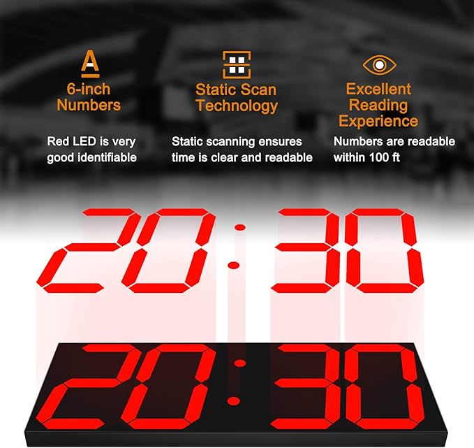CHKOSDA LED Large Digital Wall Clock, Oversize Wall Clock - Image 5