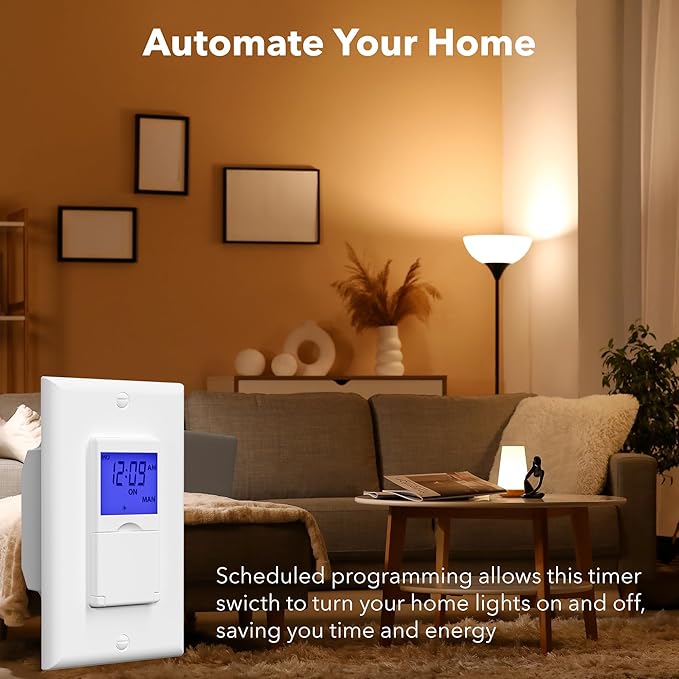 BN-LINK 7 Day Programmable in-Wall Timer Switch - Image 2
