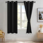 JIUZHEN Black Blackout Curtains by JIUZHEN