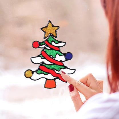 12 Pack Christmas Window Clings Stickers for Glass - Xmas Decor Vinyl Decal | Winter Holiday Decor Vinyl Decals for Kids - Reusable Santa Claus, Snowman, Mirror, Wall & Door Stickers for Indoor & Outdoor