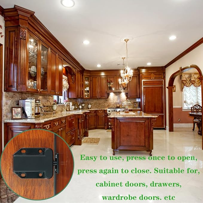 Cabinet latches, Push Latch, Rebound self-Locking Device, - Image 2