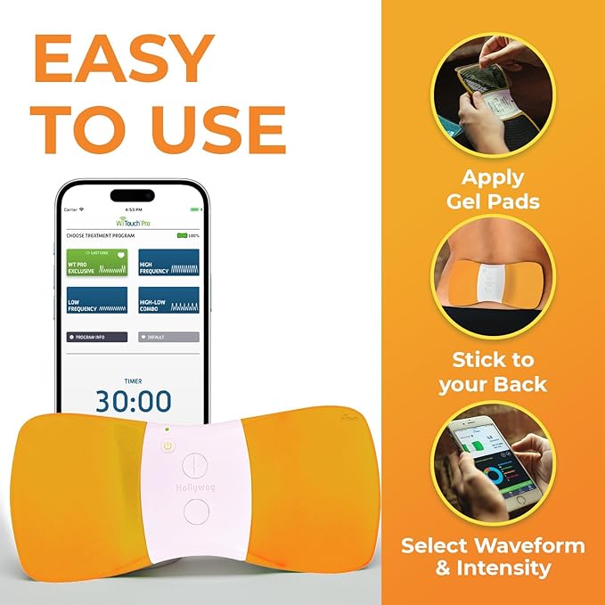 WiTouch Pro TENS Unit for Back Pain Relief & Recovery, Wearable Muscle - Image 3
