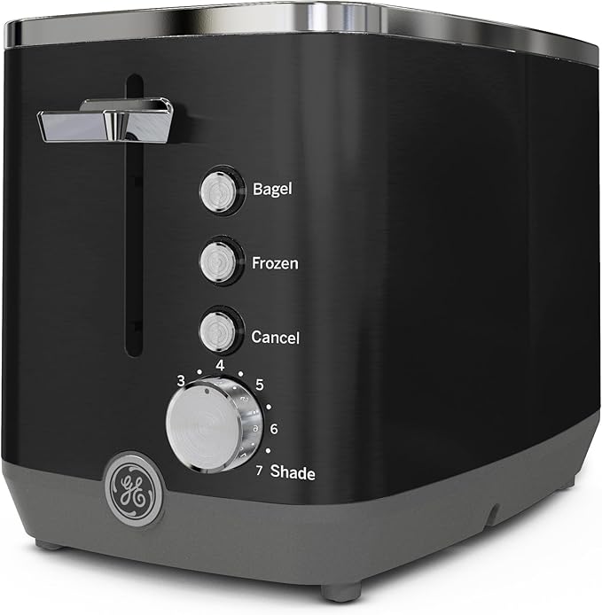 GE 2 Slice Black Stainless Steel Toaster, Extra Wide Slots - Image 9
