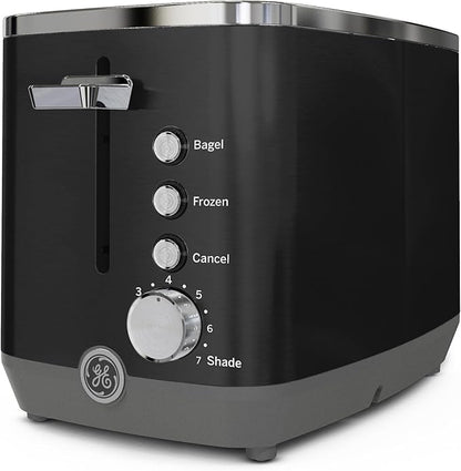 GE 2 Slice Black Stainless Steel Toaster, Extra Wide Slots - Image 9