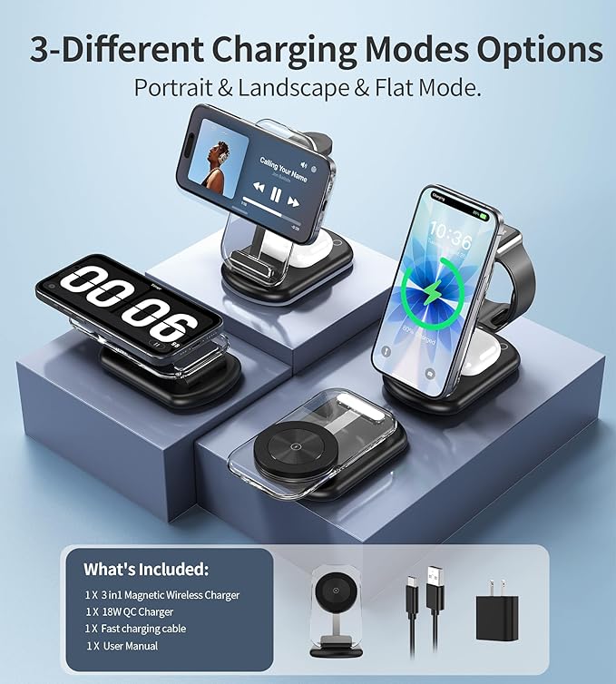 3 in 1 Magnetic Wireless Charging Station - Image 5