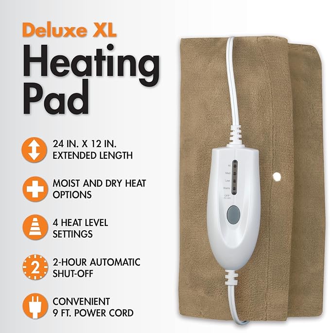 Veridian Healthcare TheraCare Deluxe XL Moist or Dry Heating Pad - Image 3