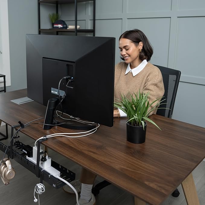 No Drill Under Desk Cable Management Tray - Image 7