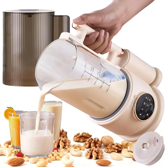50oz Nut Milk Maker & Grinders, 10-in-1 Soy, Oat & Rice Milk Maker by ZNSHJK